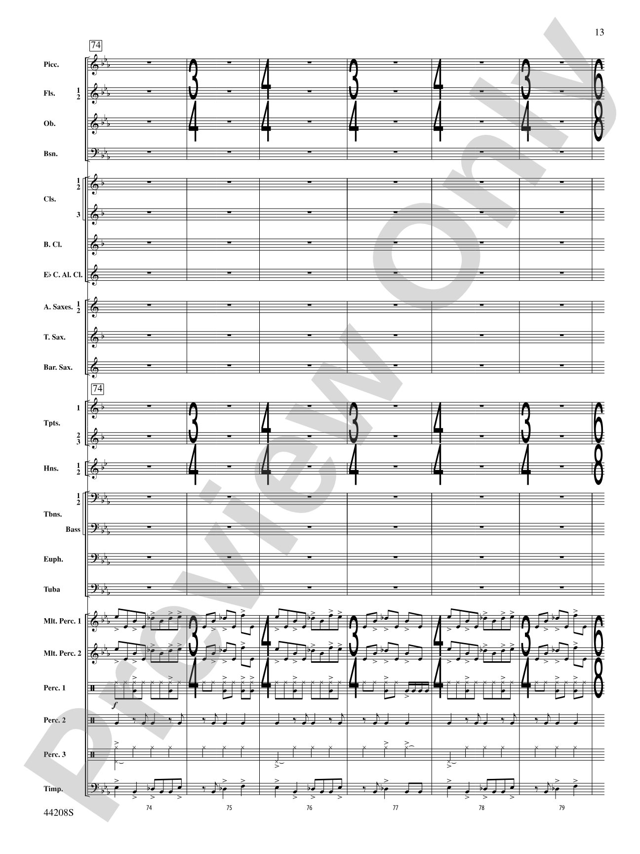Undecim: Concert Band Conductor Score & Parts