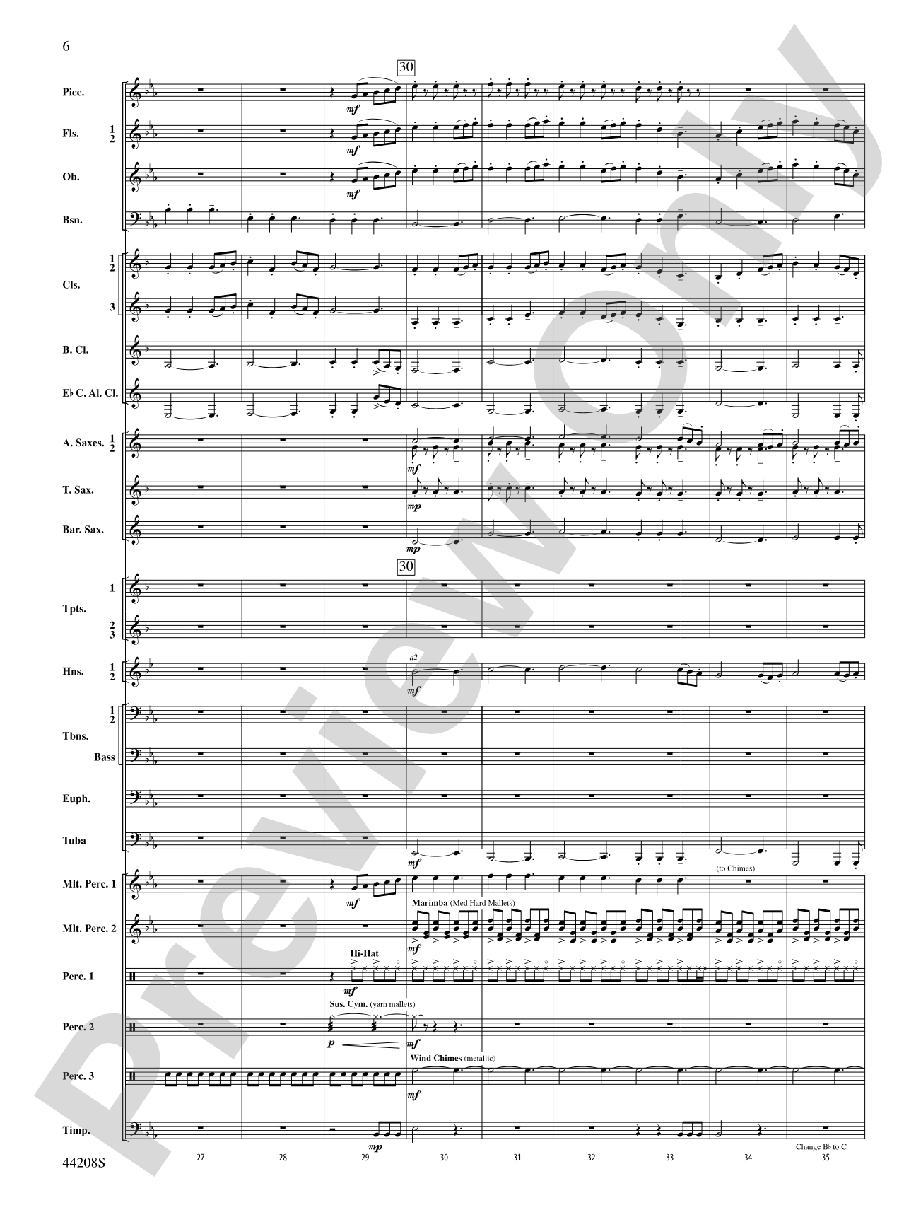 Undecim: Concert Band Conductor Score & Parts