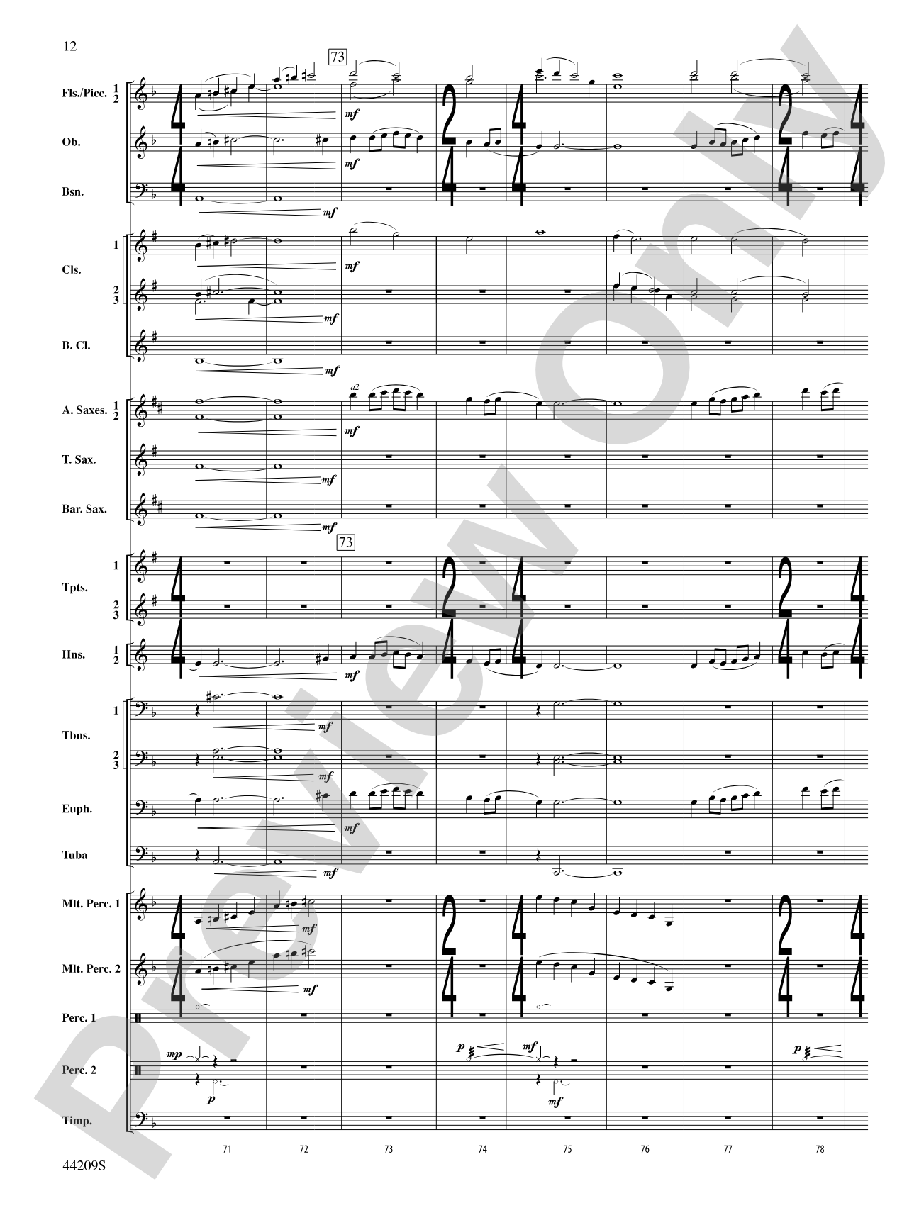 Gaudete: Concert Band Conductor Score & Parts