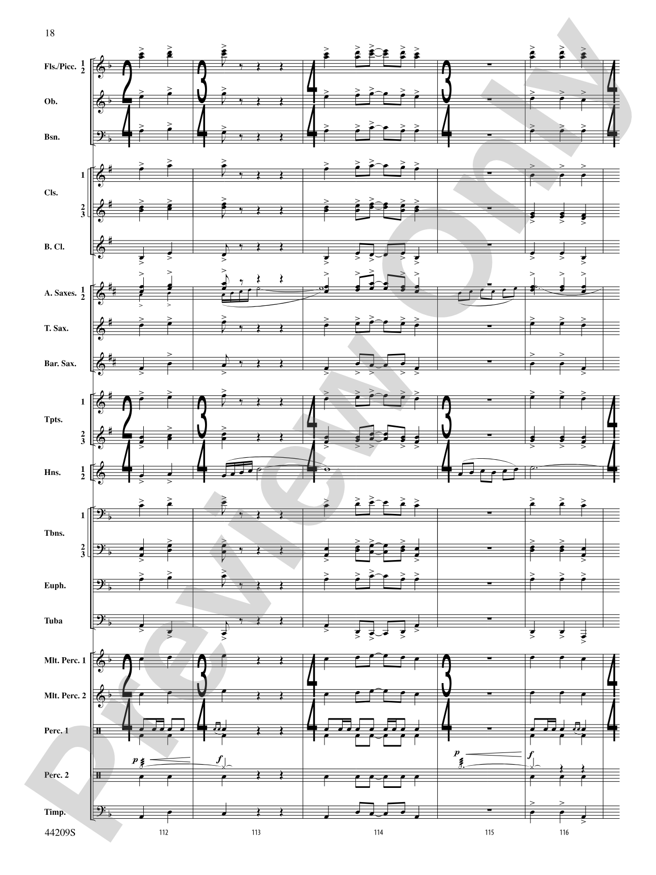 Gaudete: Concert Band Conductor Score & Parts