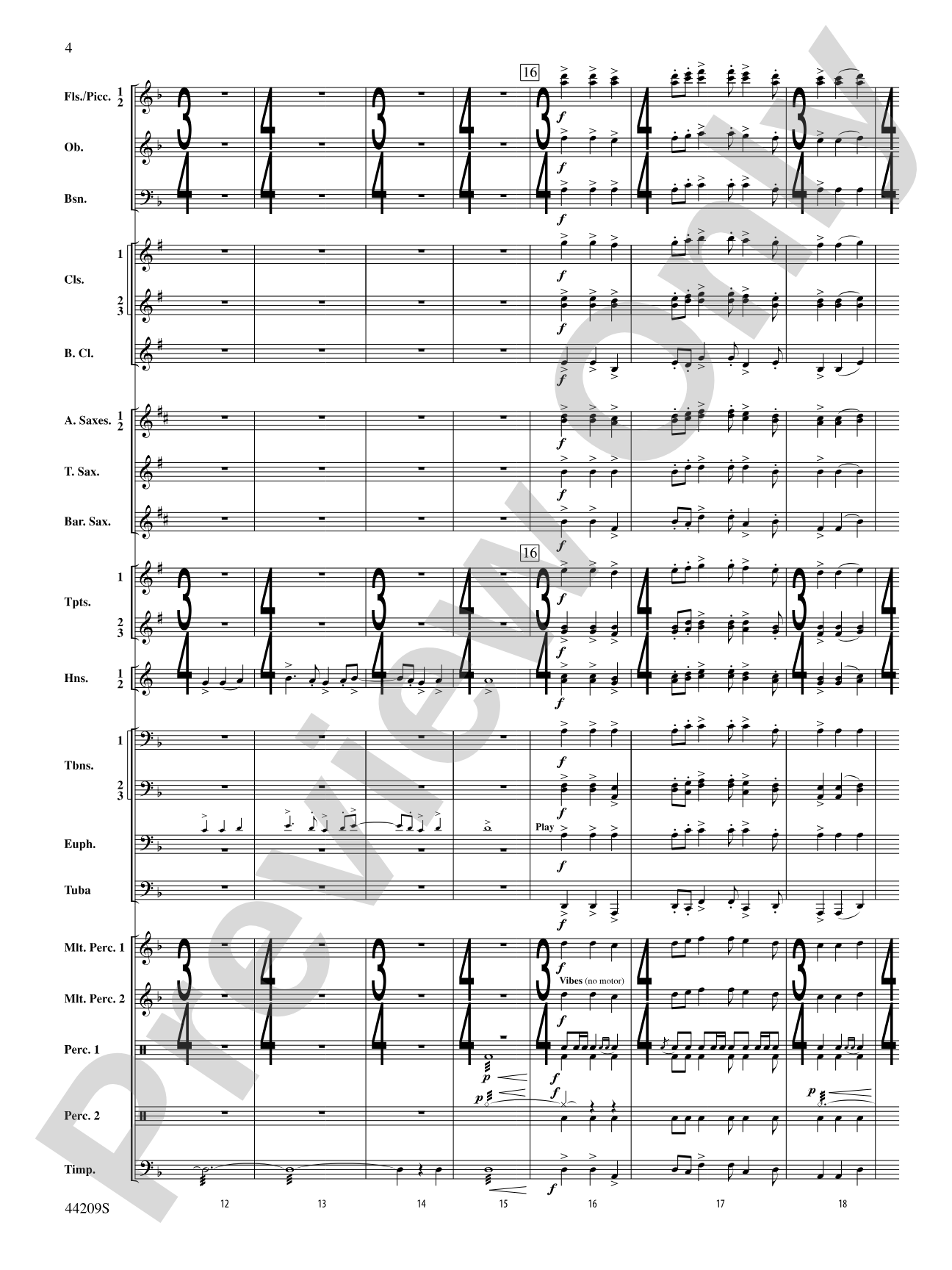 Gaudete: Concert Band Conductor Score & Parts
