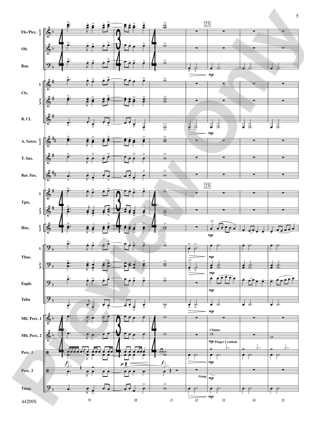 Gaudete: Concert Band Conductor Score & Parts