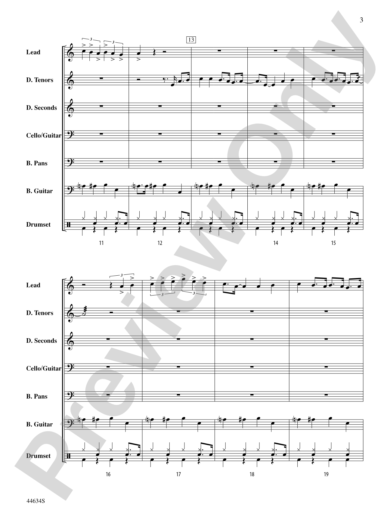 Moondance: Steel Drum Conductor Score & Parts