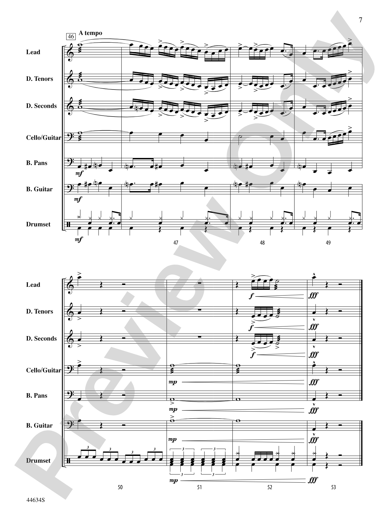 Moondance: Steel Drum Conductor Score & Parts