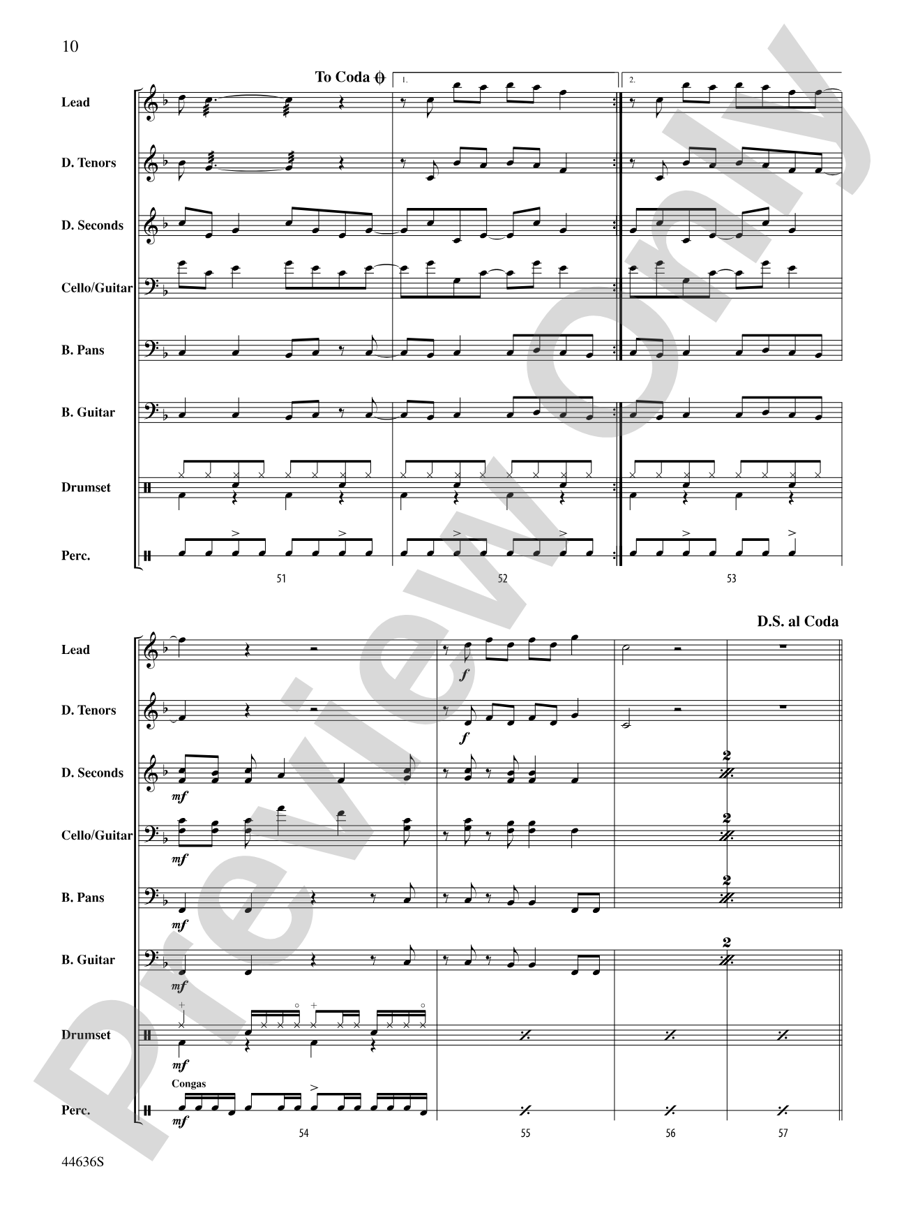 Soak Up the Sun: Steel Drum Conductor Score & Parts