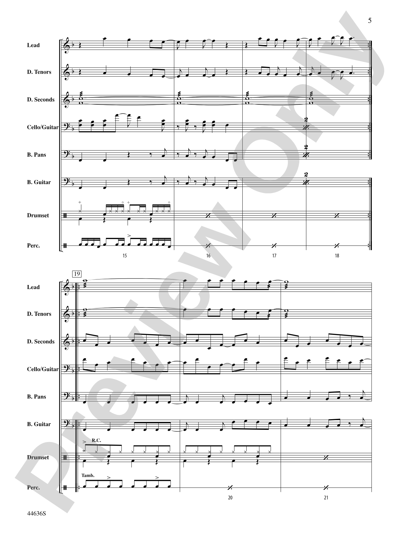 Soak Up the Sun: Steel Drum Conductor Score & Parts