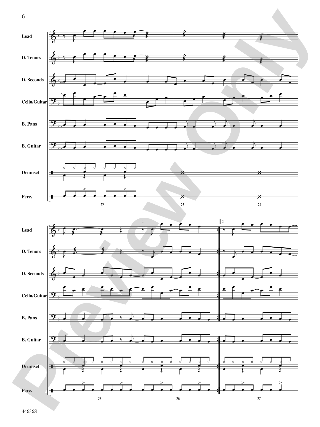 Soak Up the Sun: Steel Drum Conductor Score & Parts