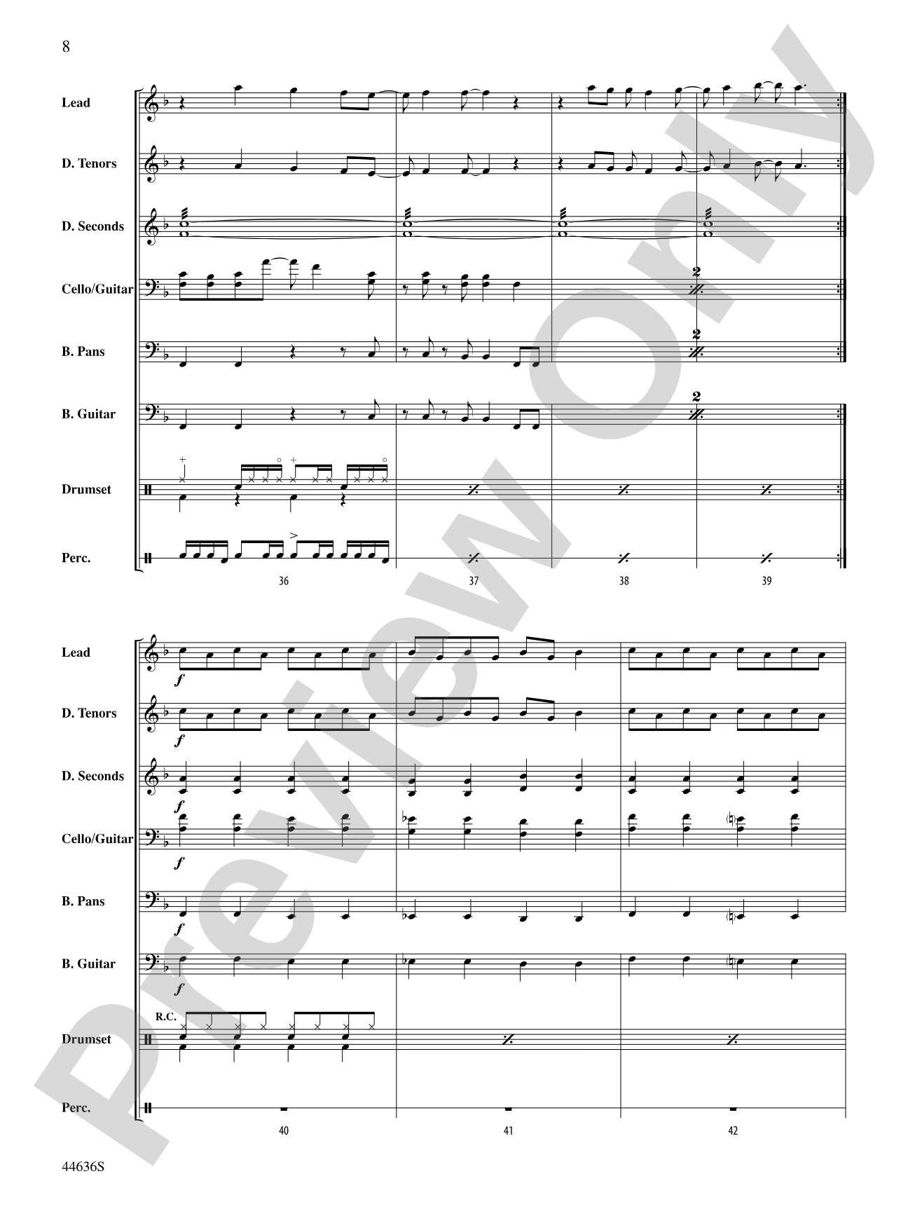 Soak Up the Sun: Steel Drum Conductor Score & Parts