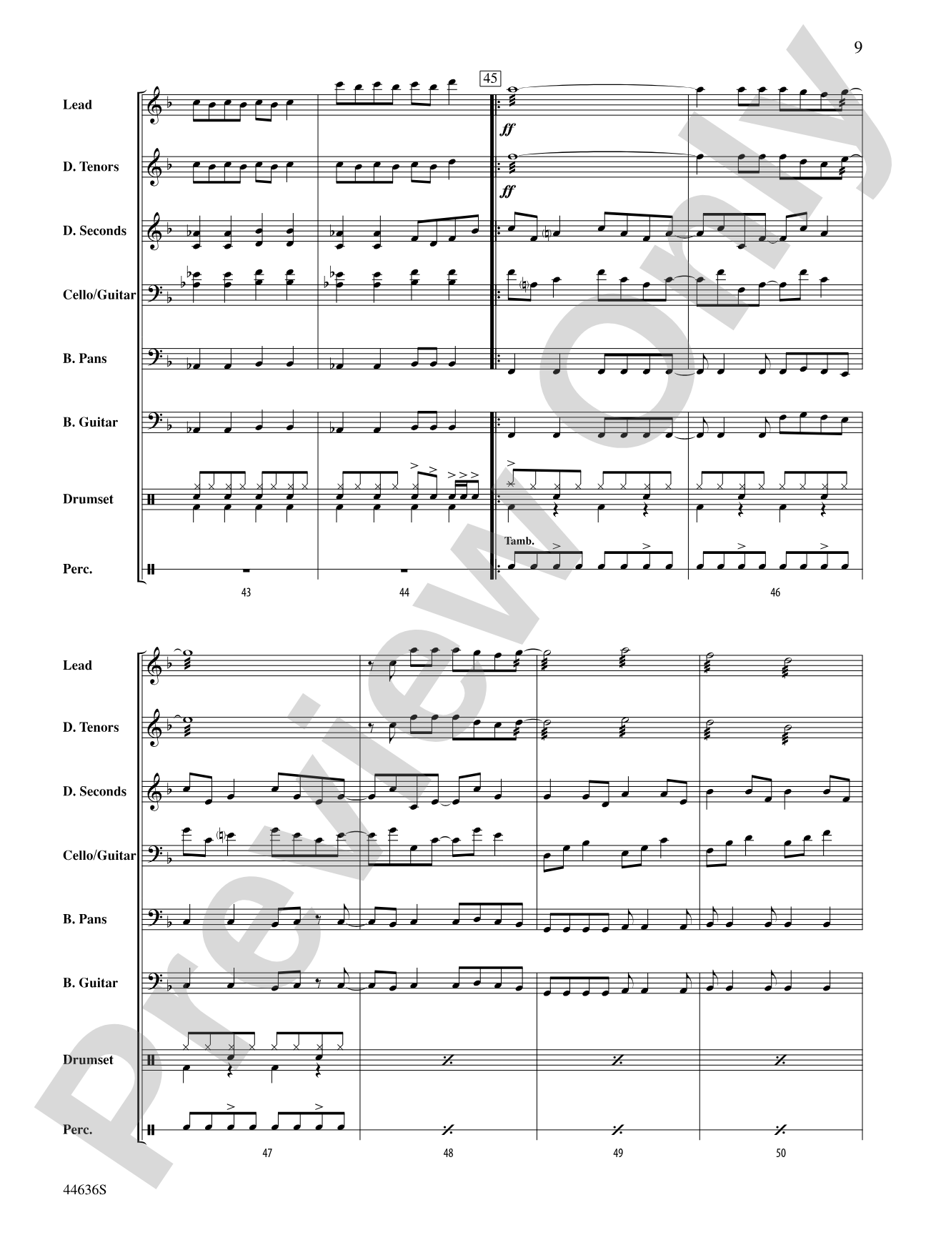 Soak Up the Sun: Steel Drum Conductor Score & Parts