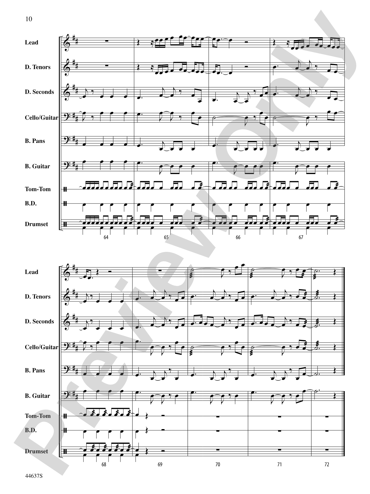 Some Nights: Steel Drum Conductor Score & Parts
