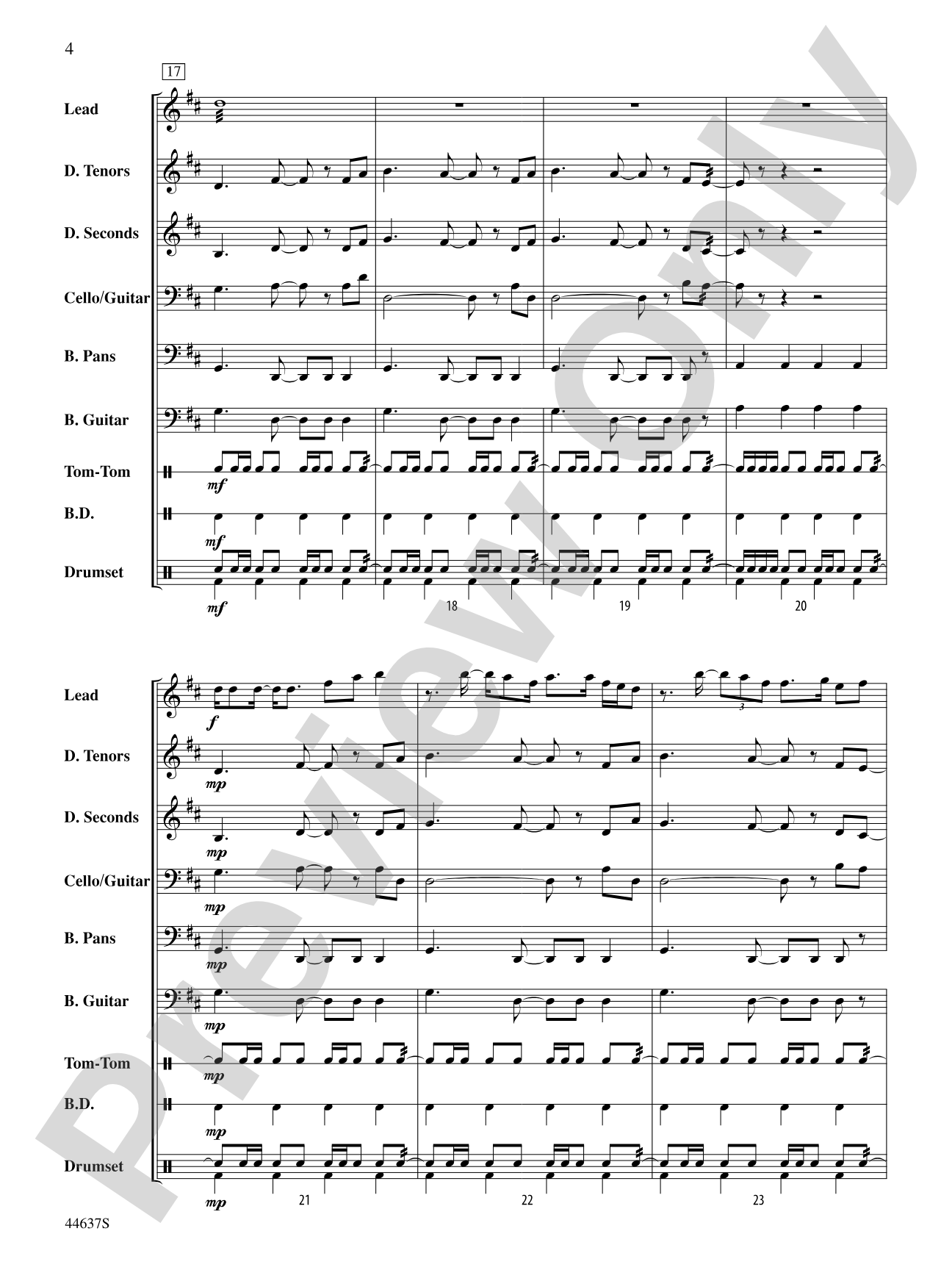 Some Nights: Steel Drum Conductor Score & Parts