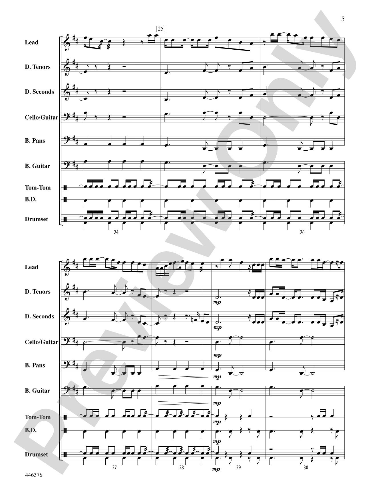 Some Nights: Steel Drum Conductor Score & Parts