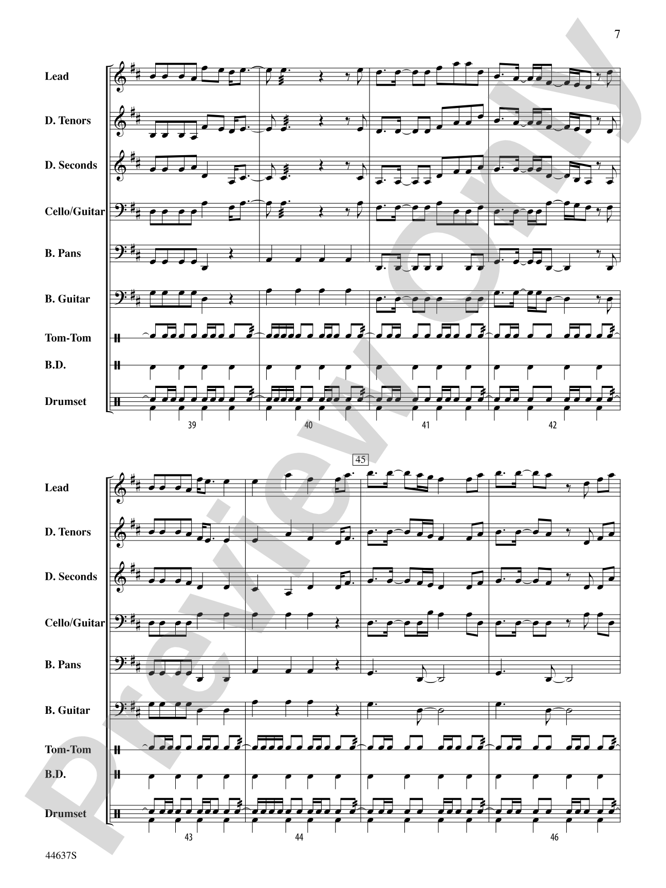 Some Nights: Steel Drum Conductor Score & Parts