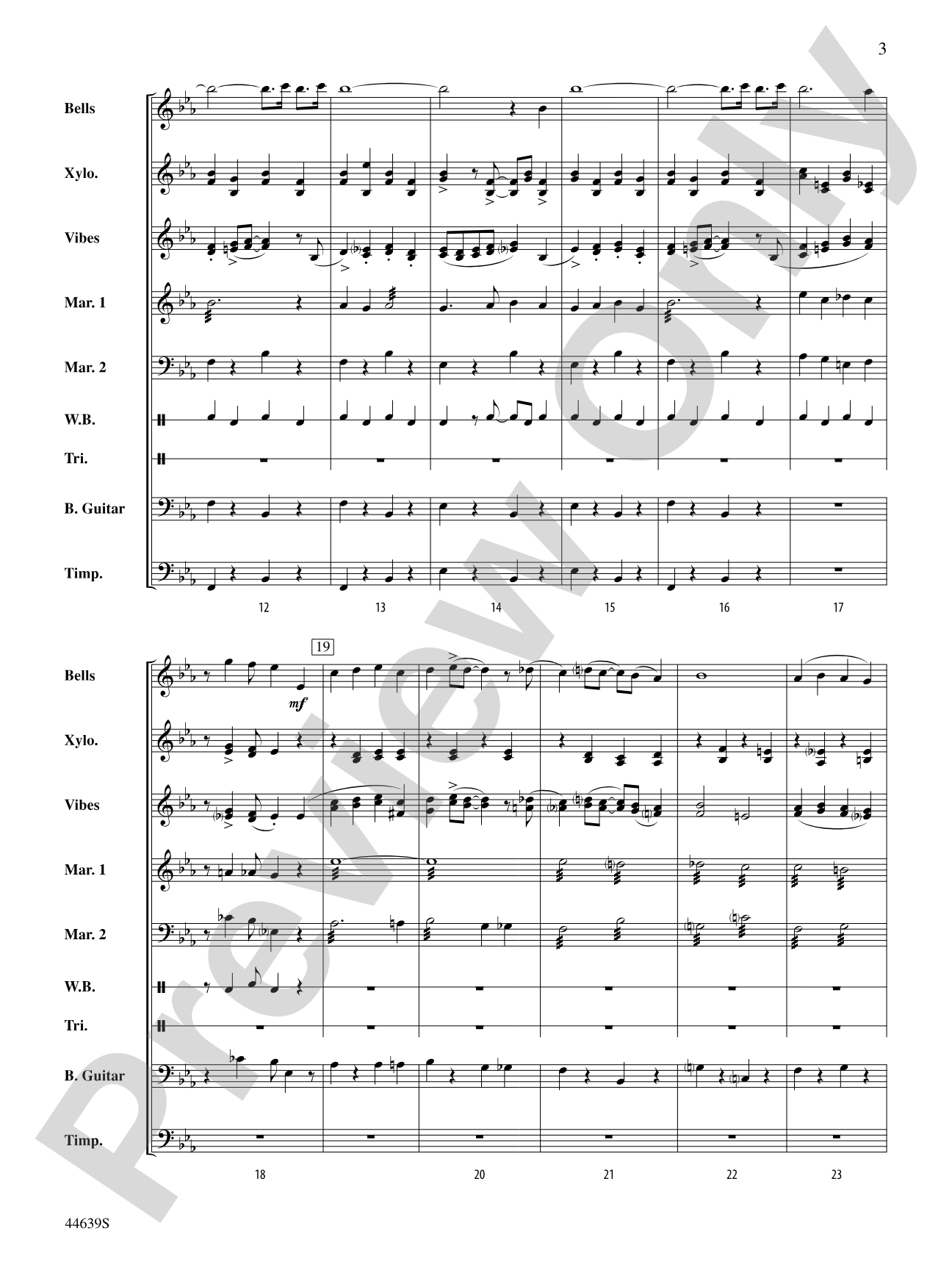 The Syncopated Clock: Percussion Ensemble Conductor Score & Parts