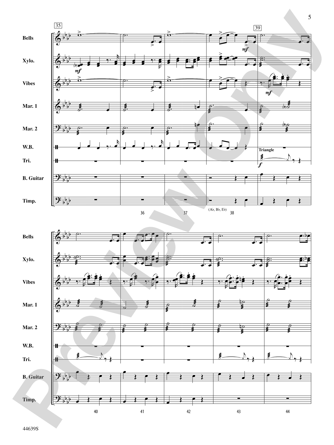 The Syncopated Clock: Percussion Ensemble Conductor Score & Parts