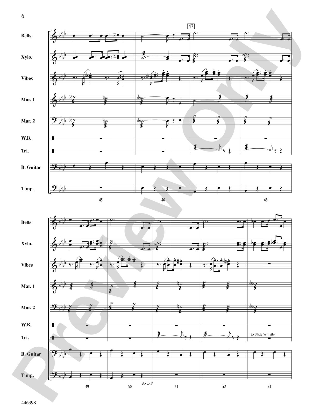 The Syncopated Clock: Percussion Ensemble Conductor Score & Parts