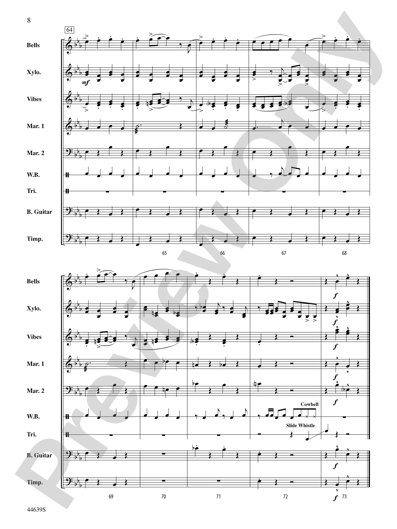 The Syncopated Clock: Percussion Ensemble Conductor Score & Parts