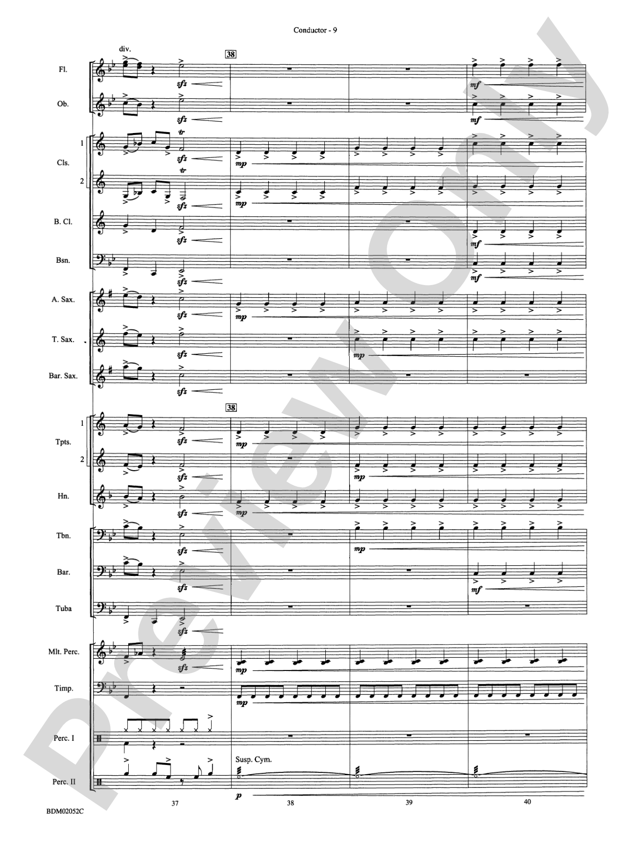 Declaration in Blue: Concert Band Conductor Score & Parts