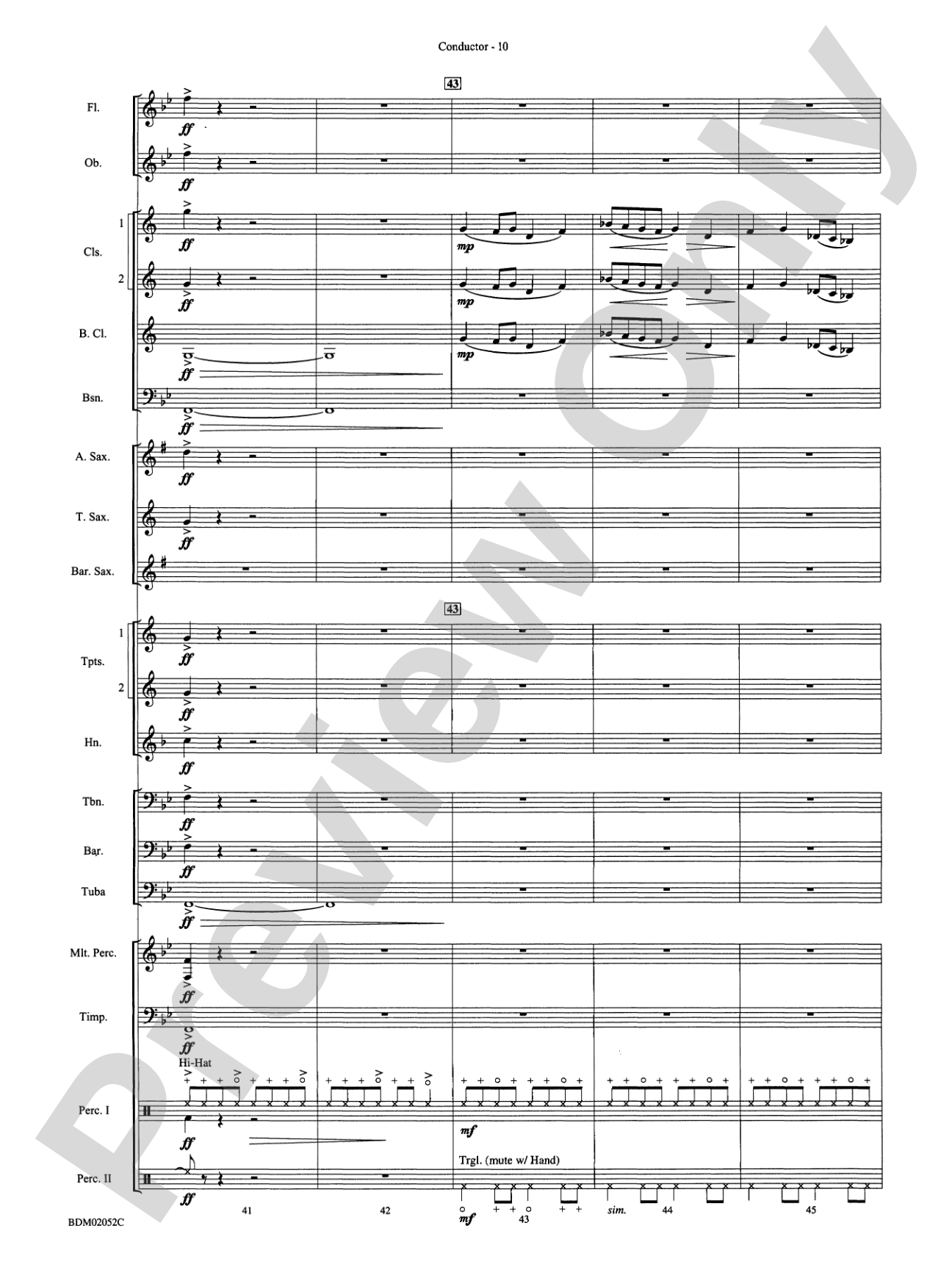 Declaration in Blue: Concert Band Conductor Score & Parts