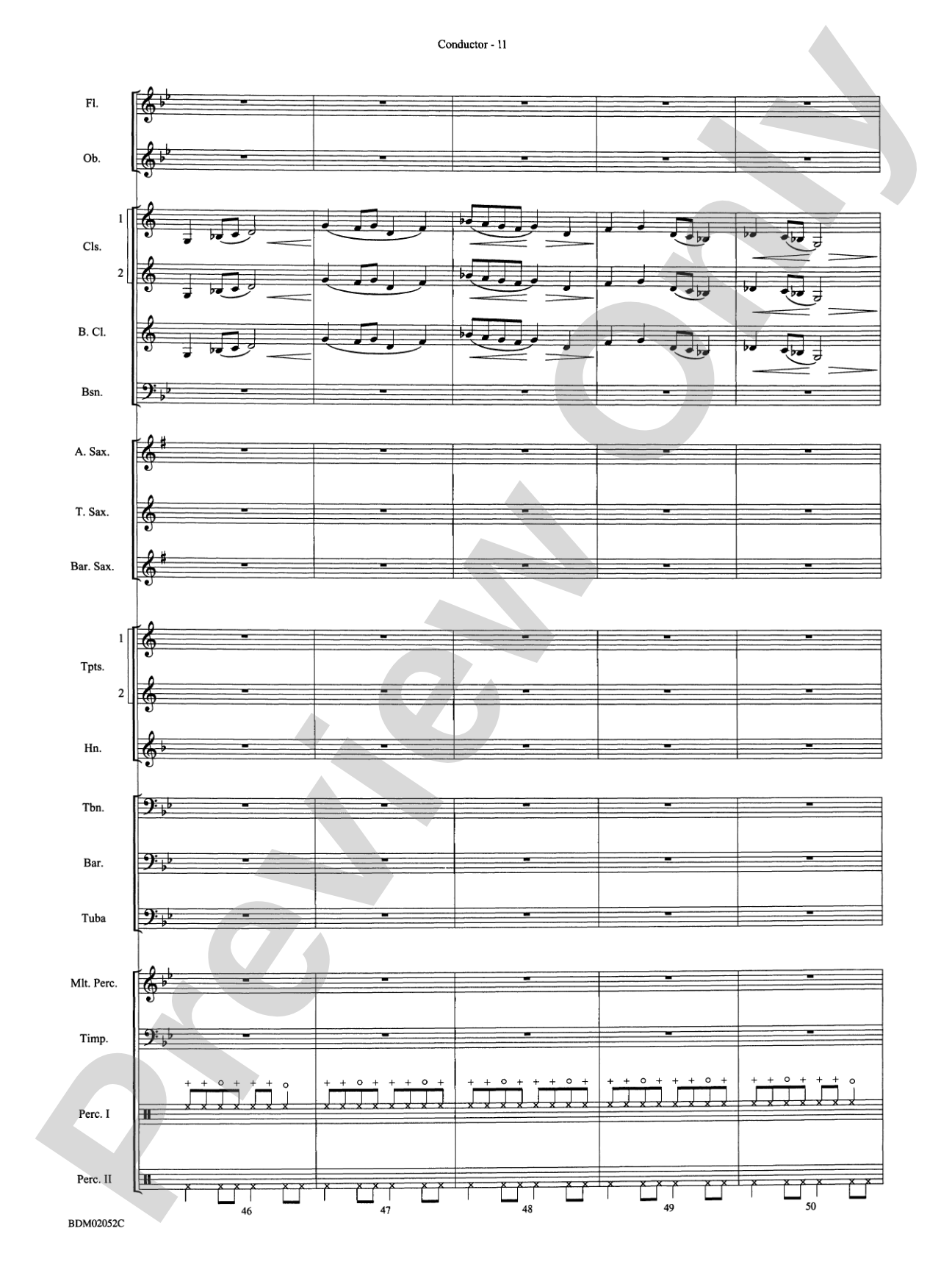 Declaration in Blue: Concert Band Conductor Score & Parts
