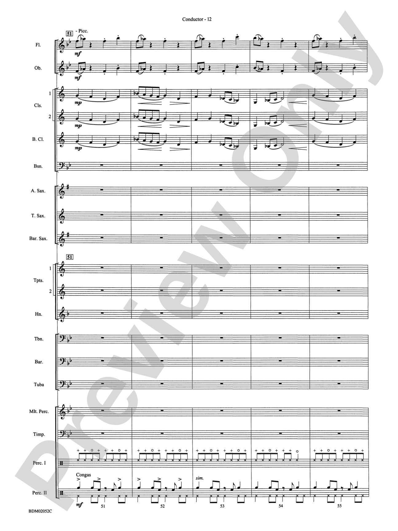 Declaration in Blue: Concert Band Conductor Score & Parts
