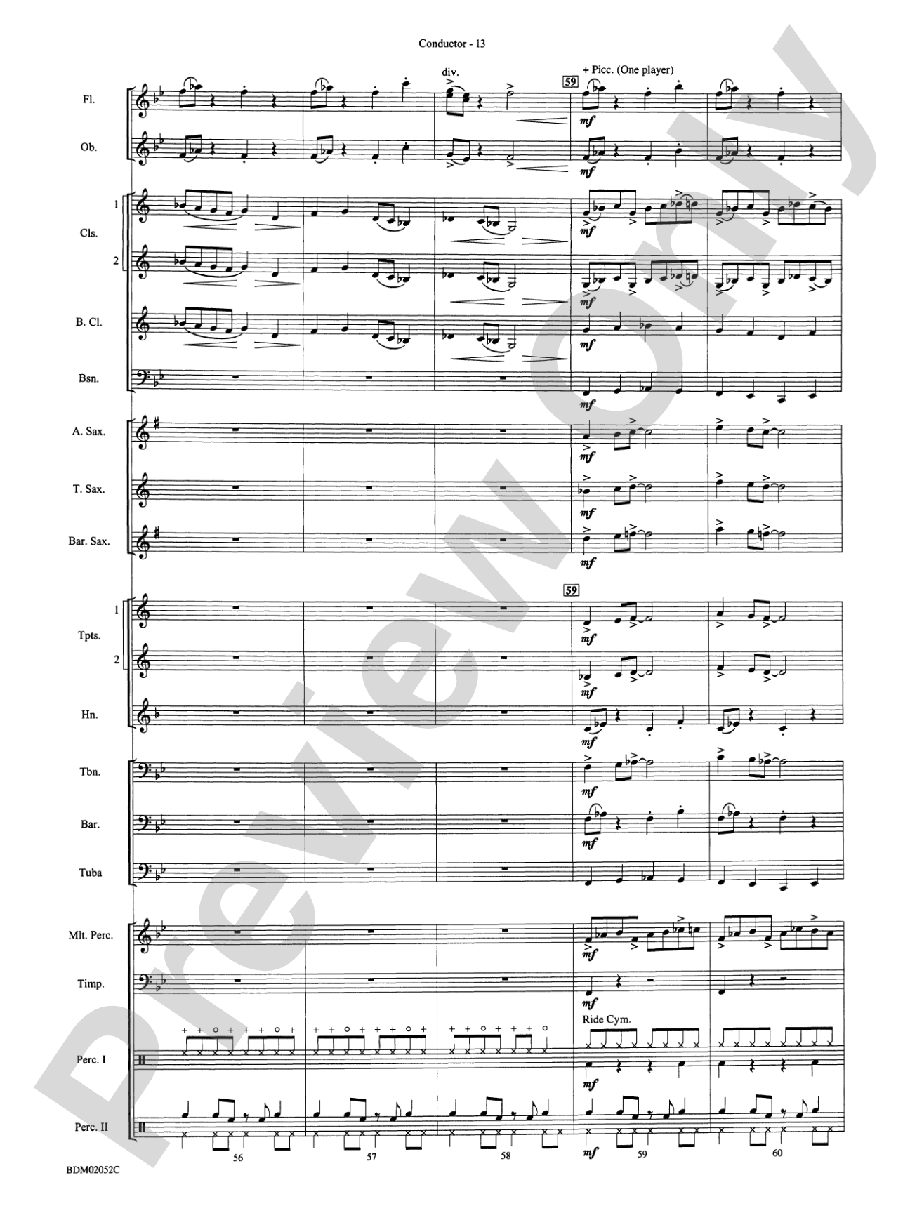 Declaration in Blue: Concert Band Conductor Score & Parts