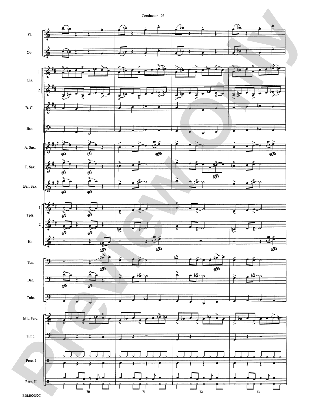 Declaration in Blue: Concert Band Conductor Score & Parts