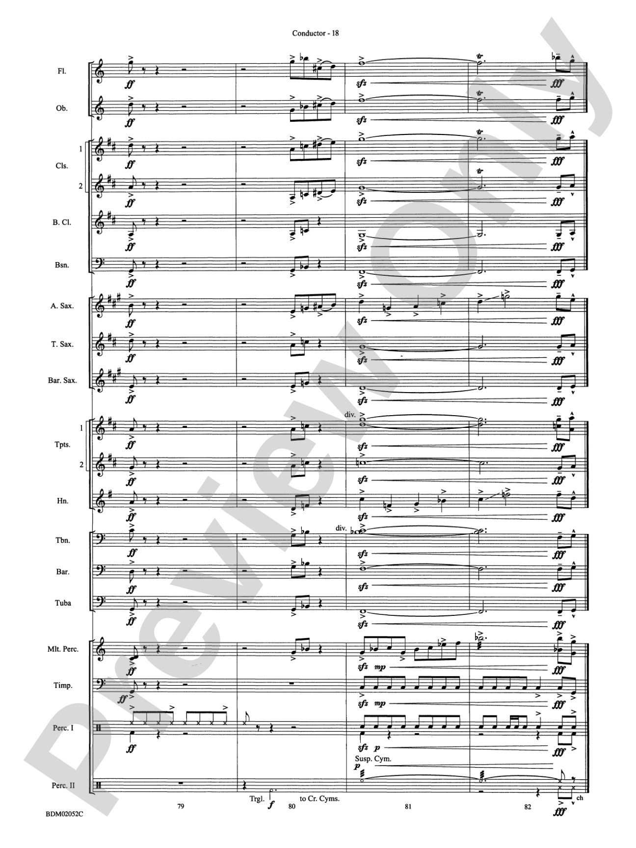 Declaration in Blue: Concert Band Conductor Score & Parts