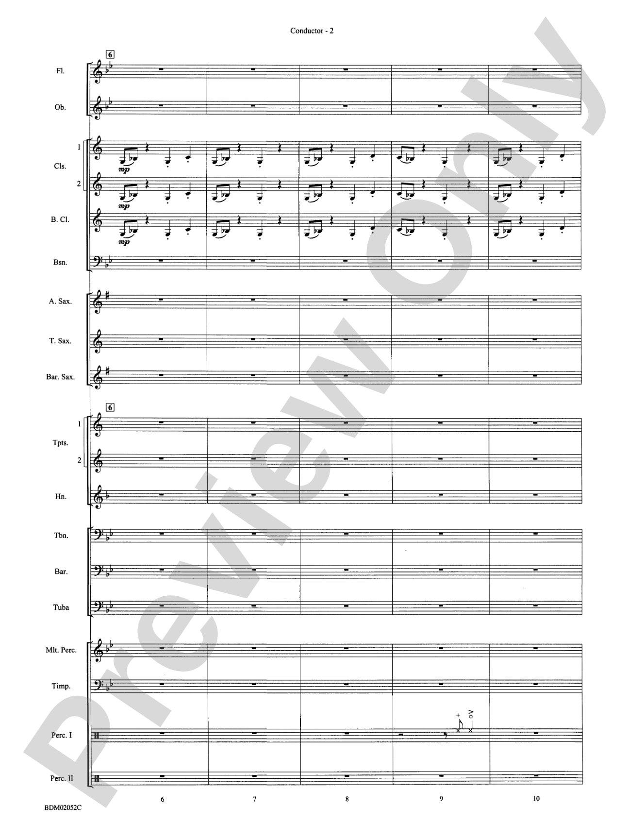 Declaration in Blue: Concert Band Conductor Score & Parts