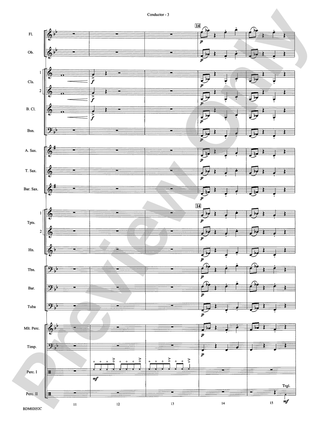 Declaration in Blue: Concert Band Conductor Score & Parts