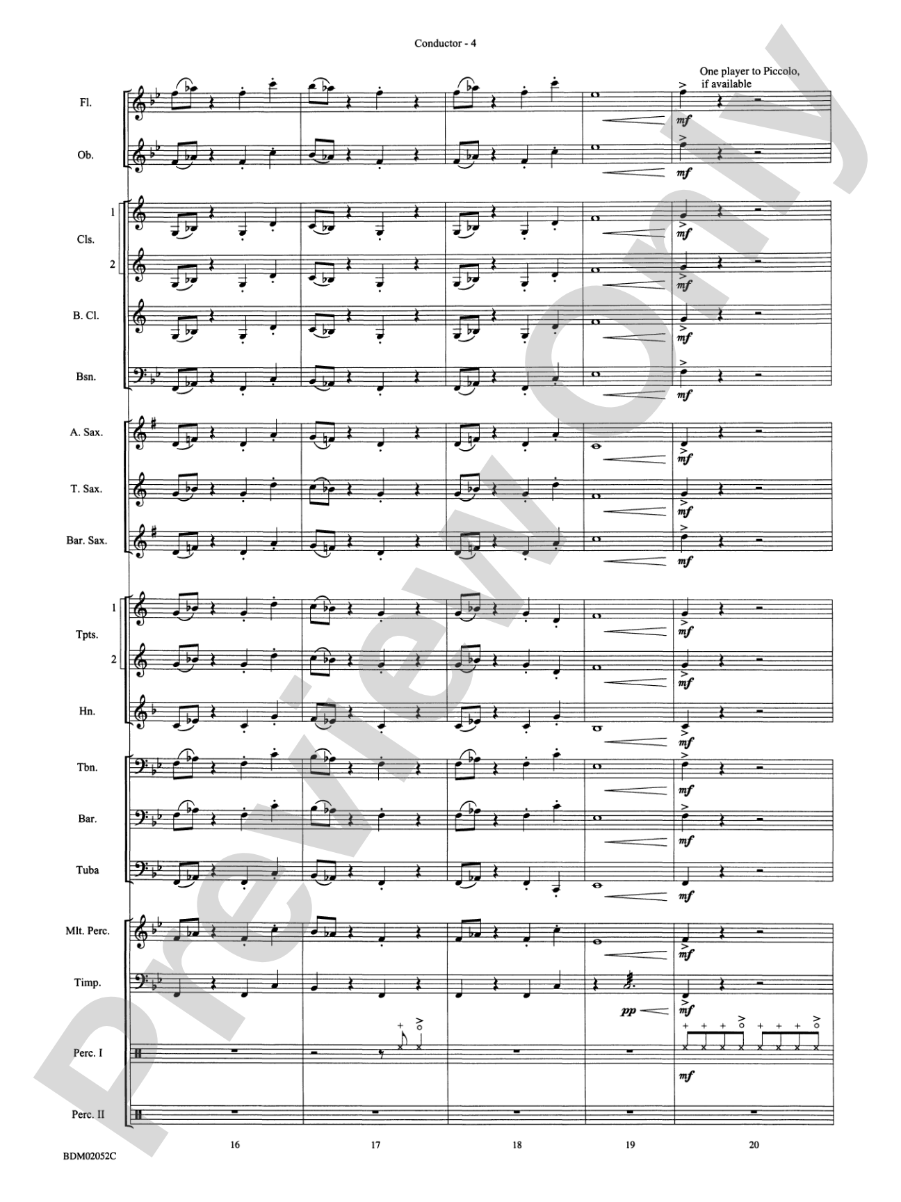 Declaration in Blue: Concert Band Conductor Score & Parts