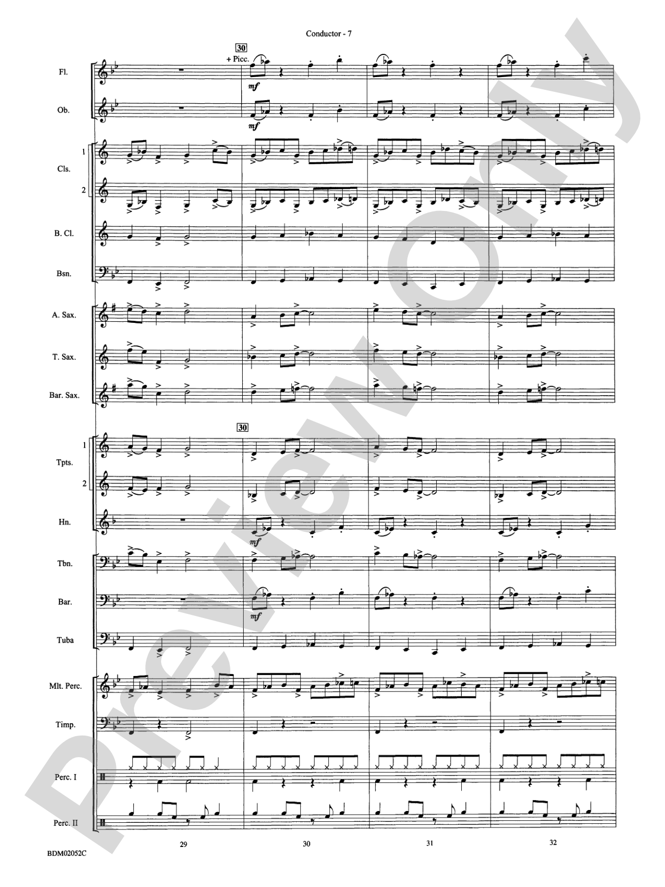 Declaration in Blue: Concert Band Conductor Score & Parts