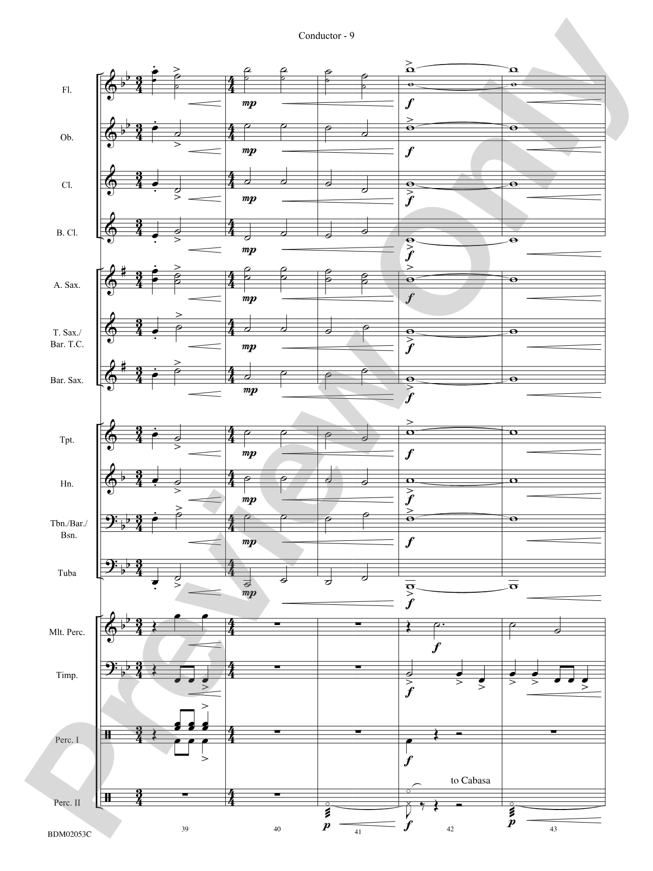 Dramatico: Concert Band Conductor Score & Parts