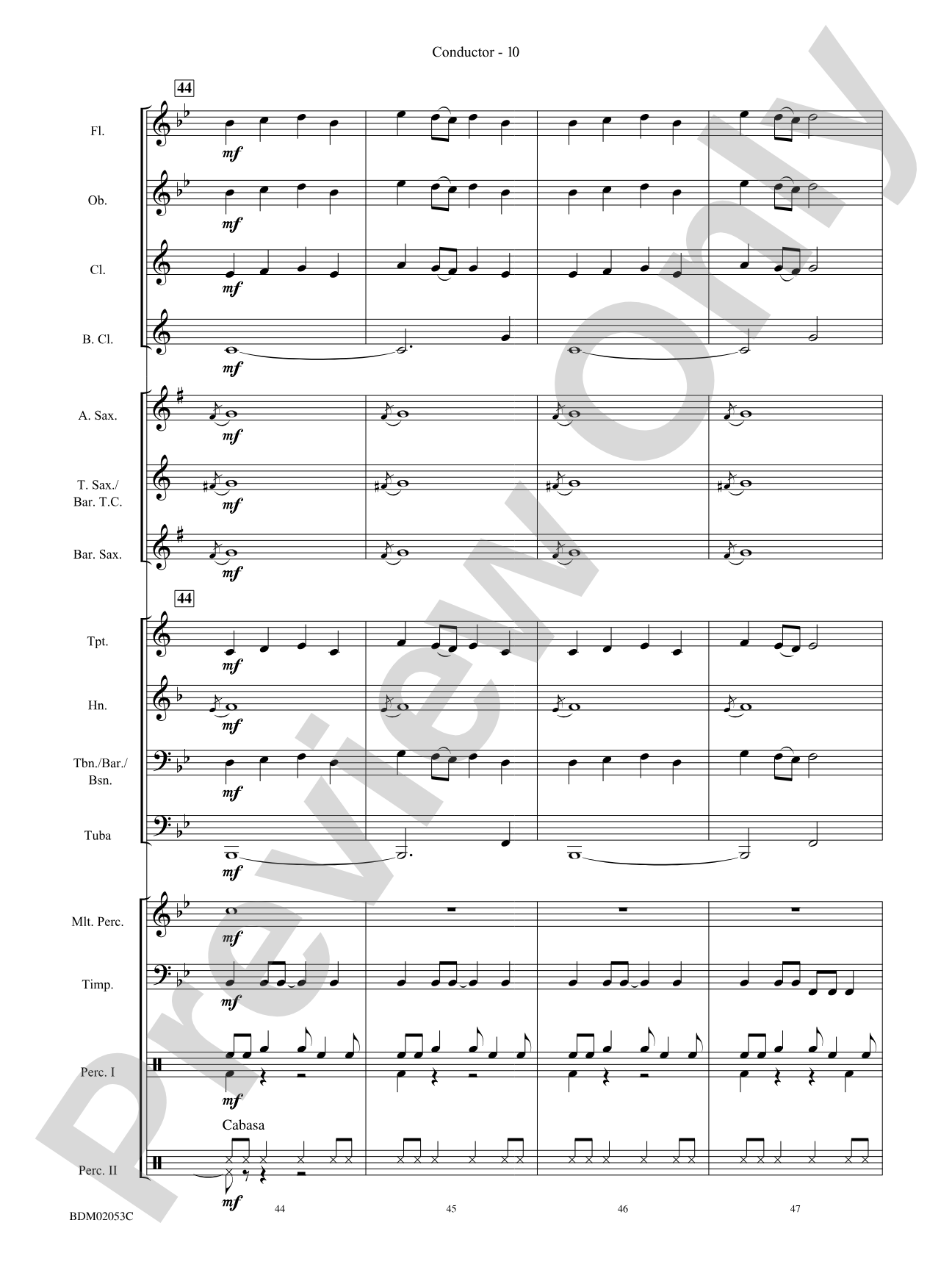 Dramatico: Concert Band Conductor Score & Parts