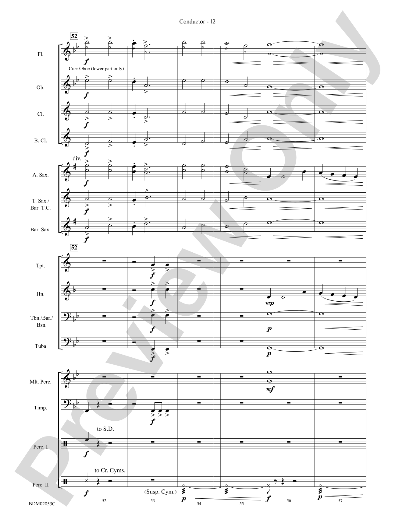 Dramatico: Concert Band Conductor Score & Parts