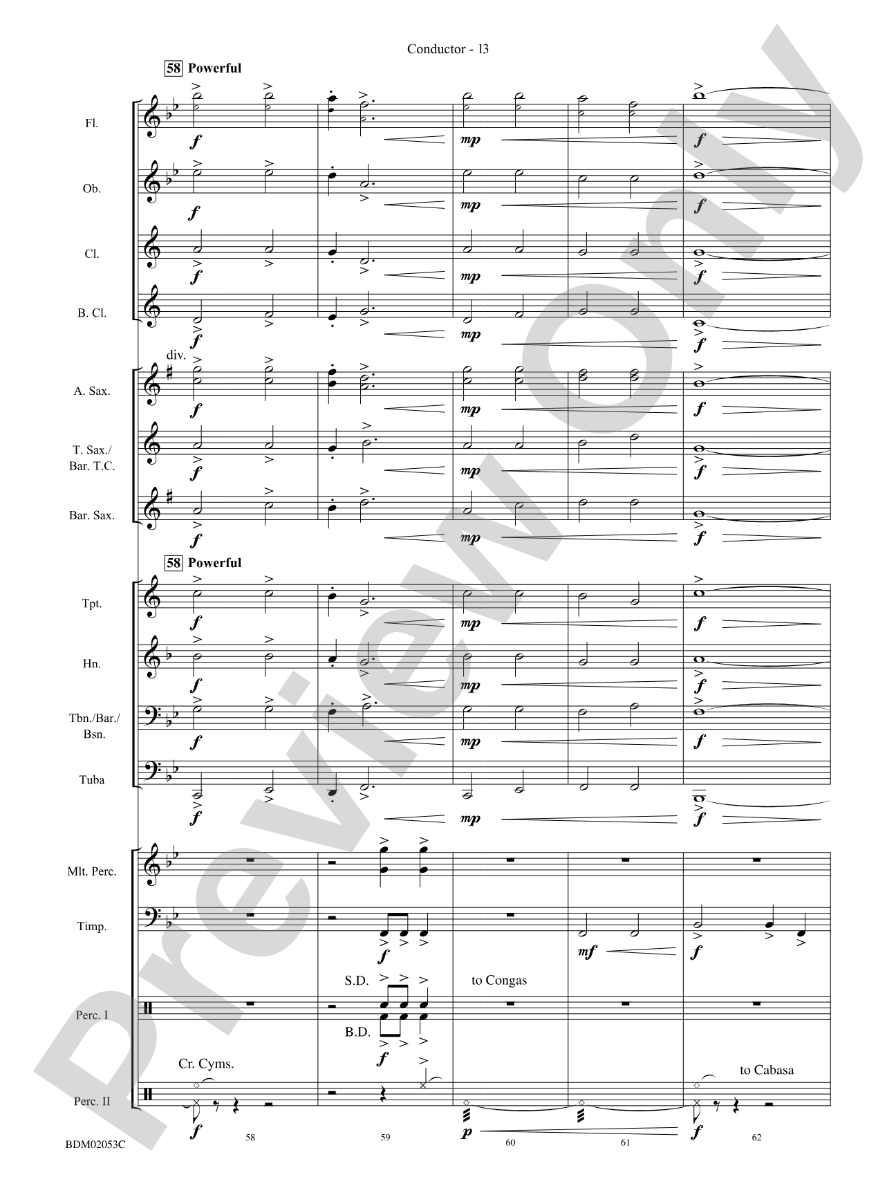 Dramatico: Concert Band Conductor Score & Parts