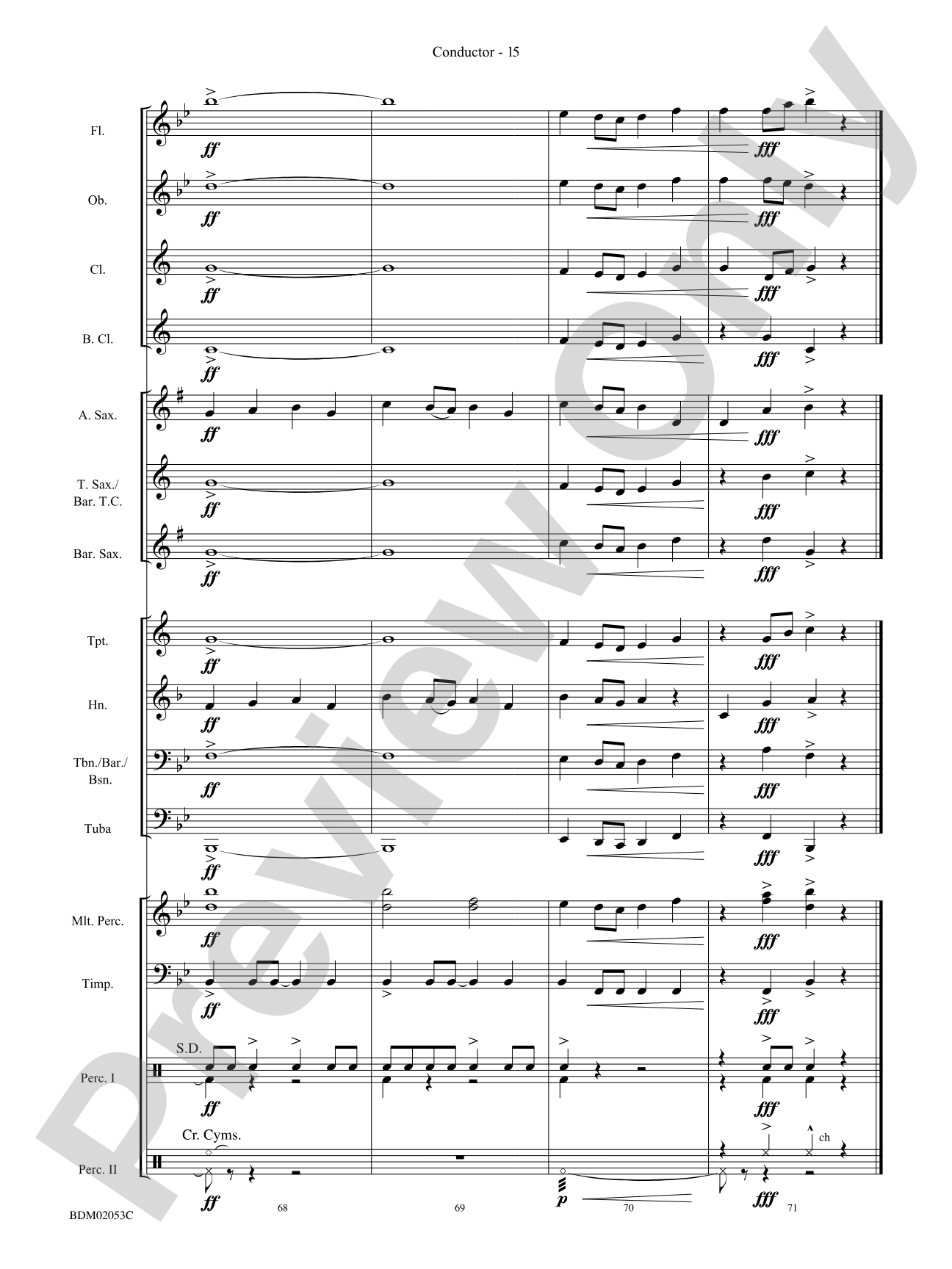 Dramatico: Concert Band Conductor Score & Parts