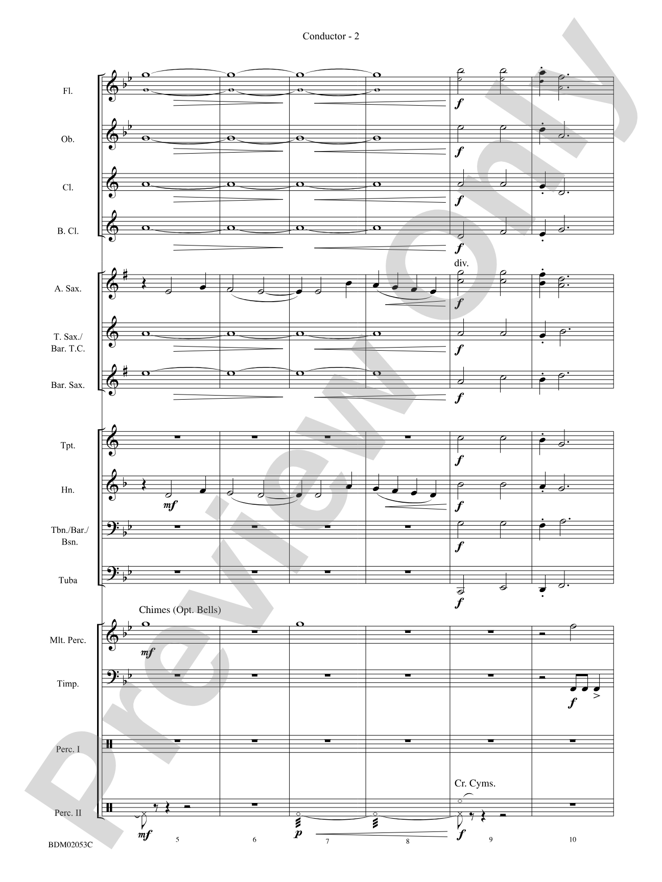 Dramatico: Concert Band Conductor Score & Parts