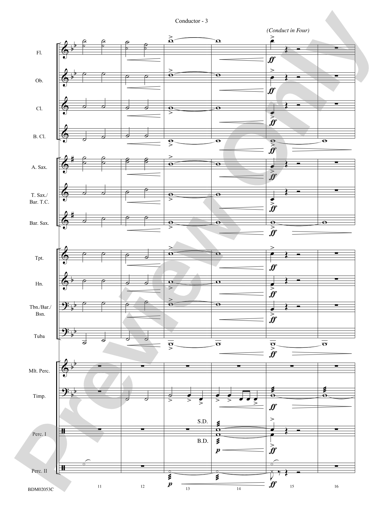Dramatico: Concert Band Conductor Score & Parts