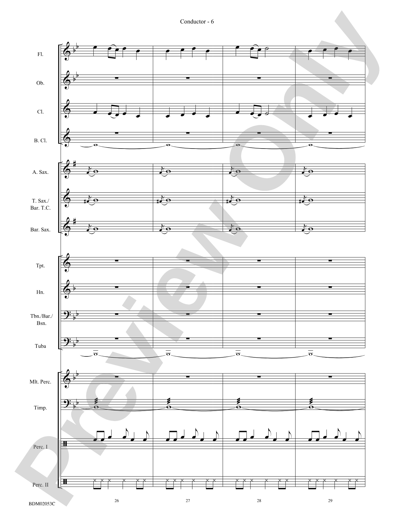 Dramatico: Concert Band Conductor Score & Parts
