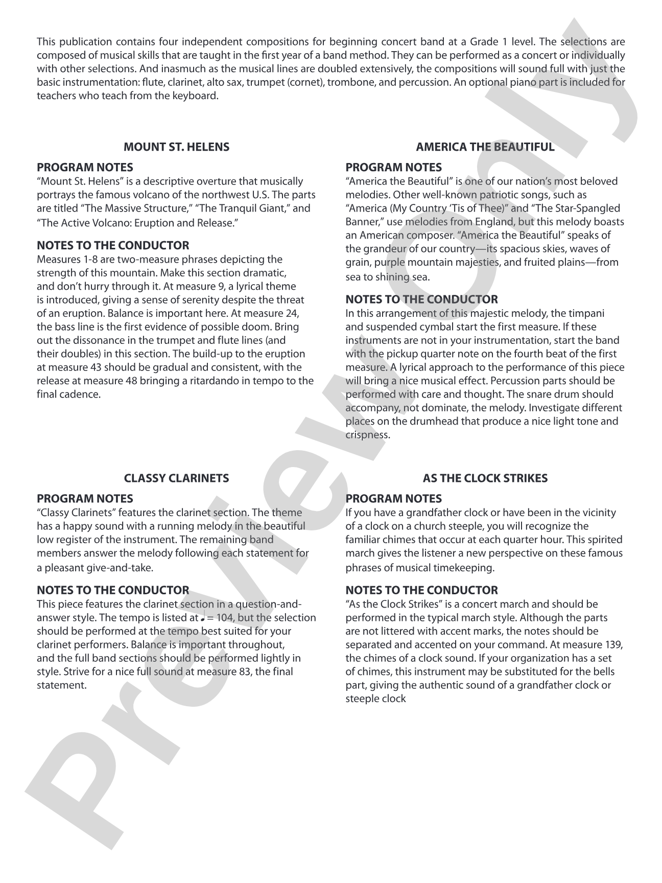 Belwin Beginning Band Kit #1: Concert Band Conductor Score & Parts