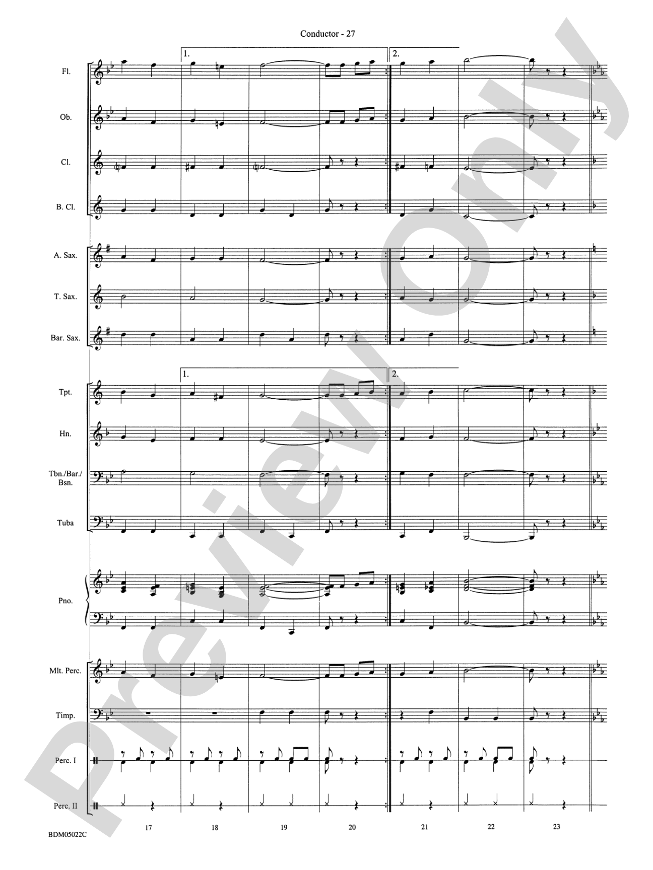 Belwin Beginning Band Kit #1: Concert Band Conductor Score & Parts