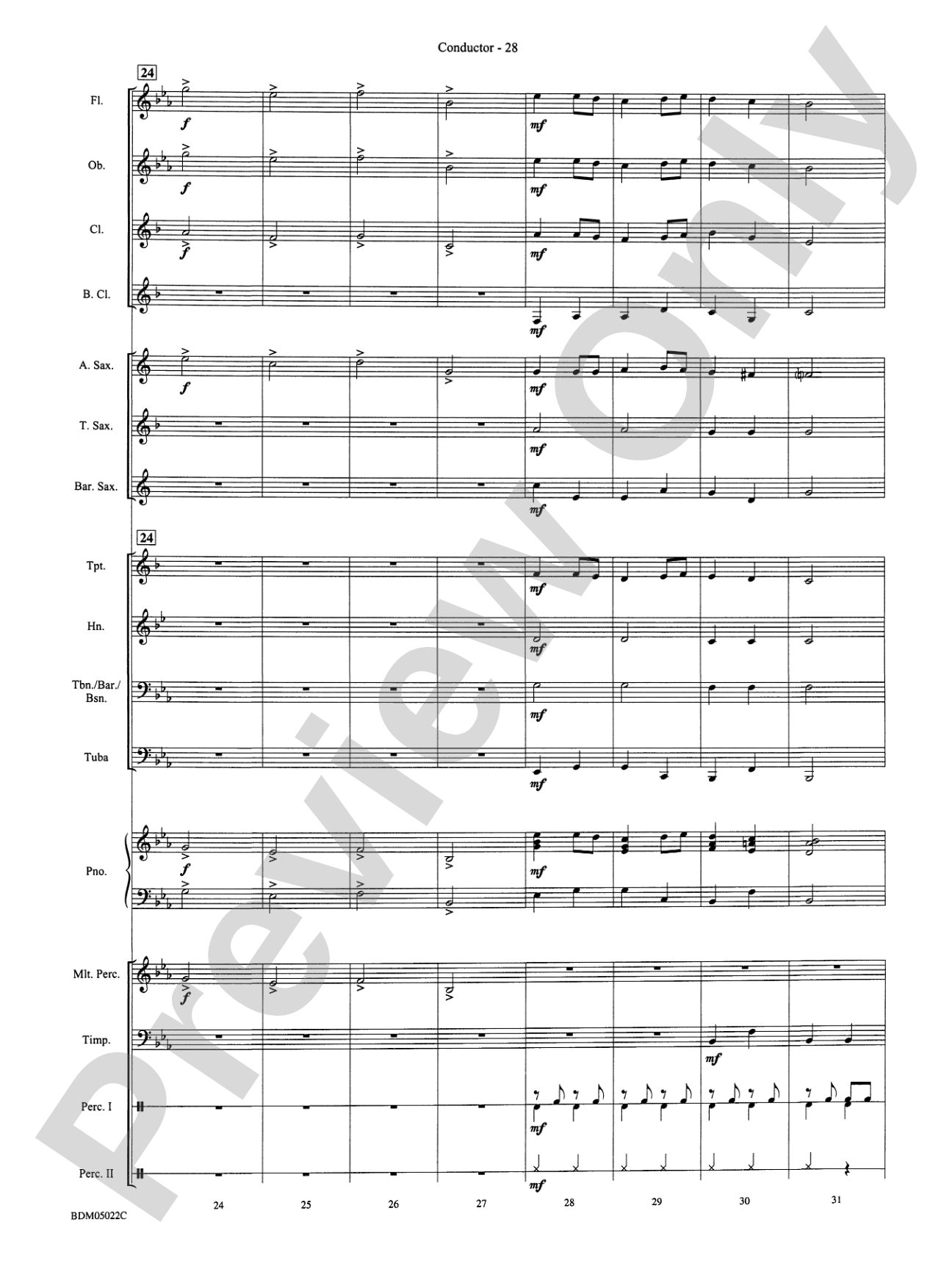 Belwin Beginning Band Kit #1: Concert Band Conductor Score & Parts