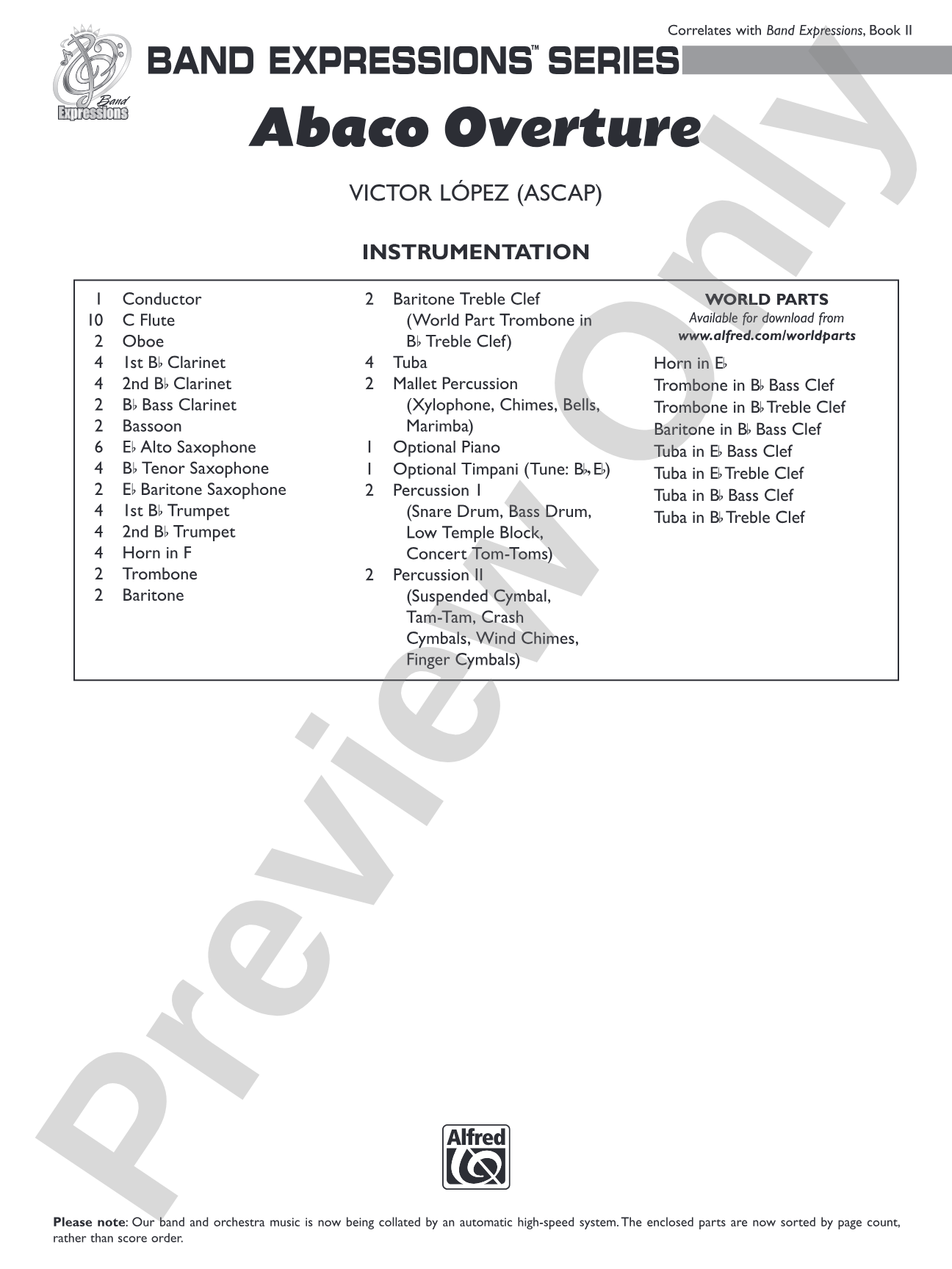 Abaco Overture: Concert Band Conductor Score & Parts