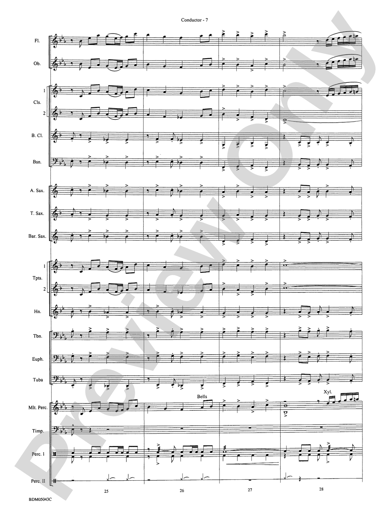 Abaco Overture: Concert Band Conductor Score & Parts