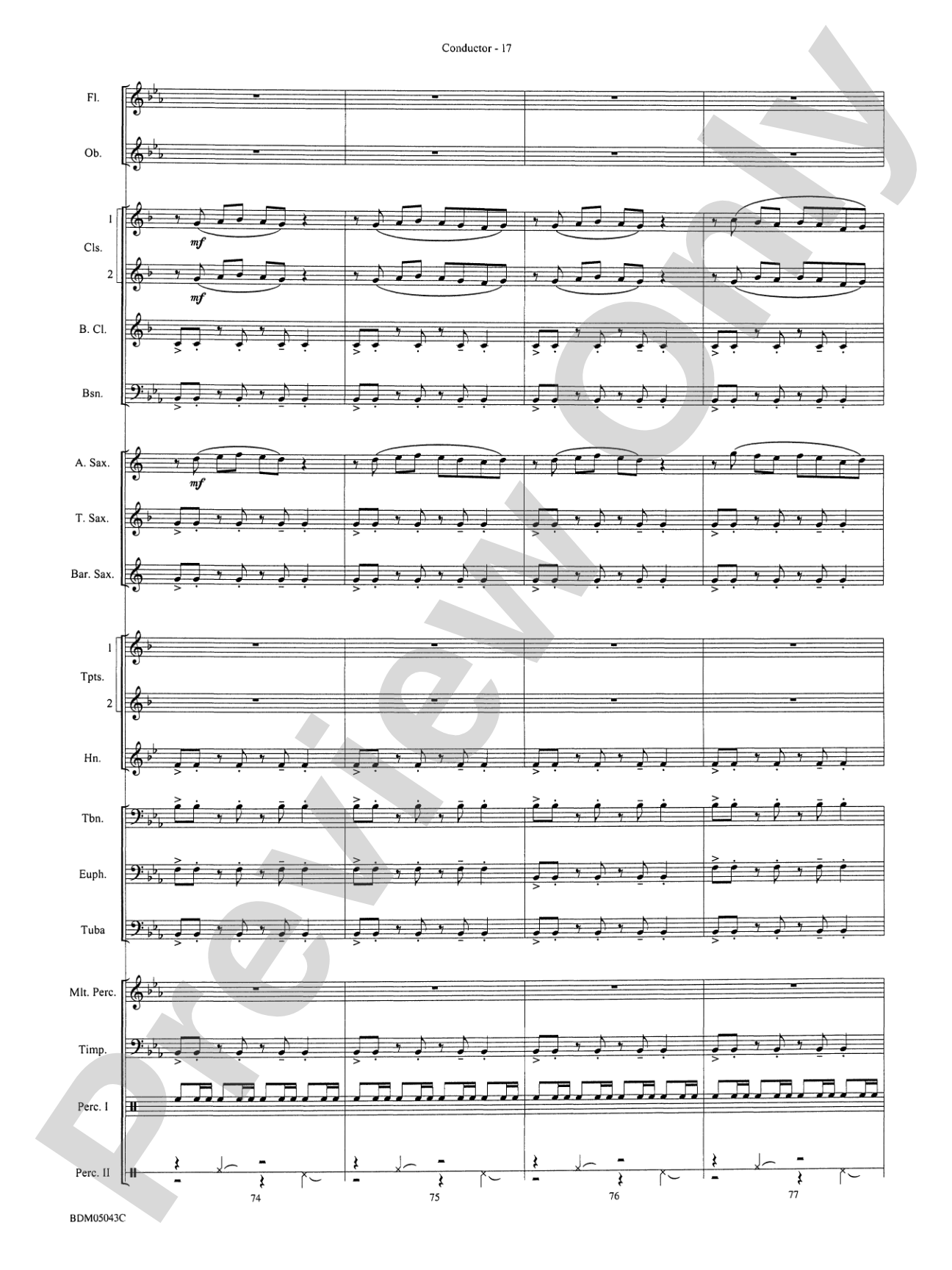 Abaco Overture: Concert Band Conductor Score & Parts