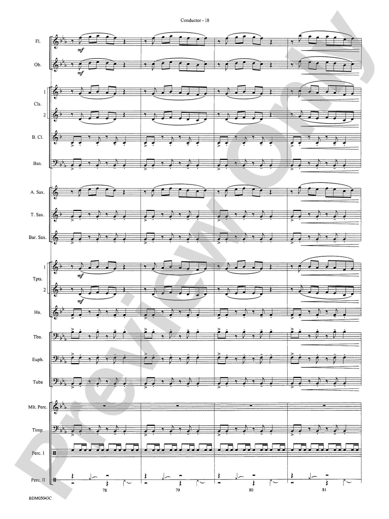 Abaco Overture: Concert Band Conductor Score & Parts