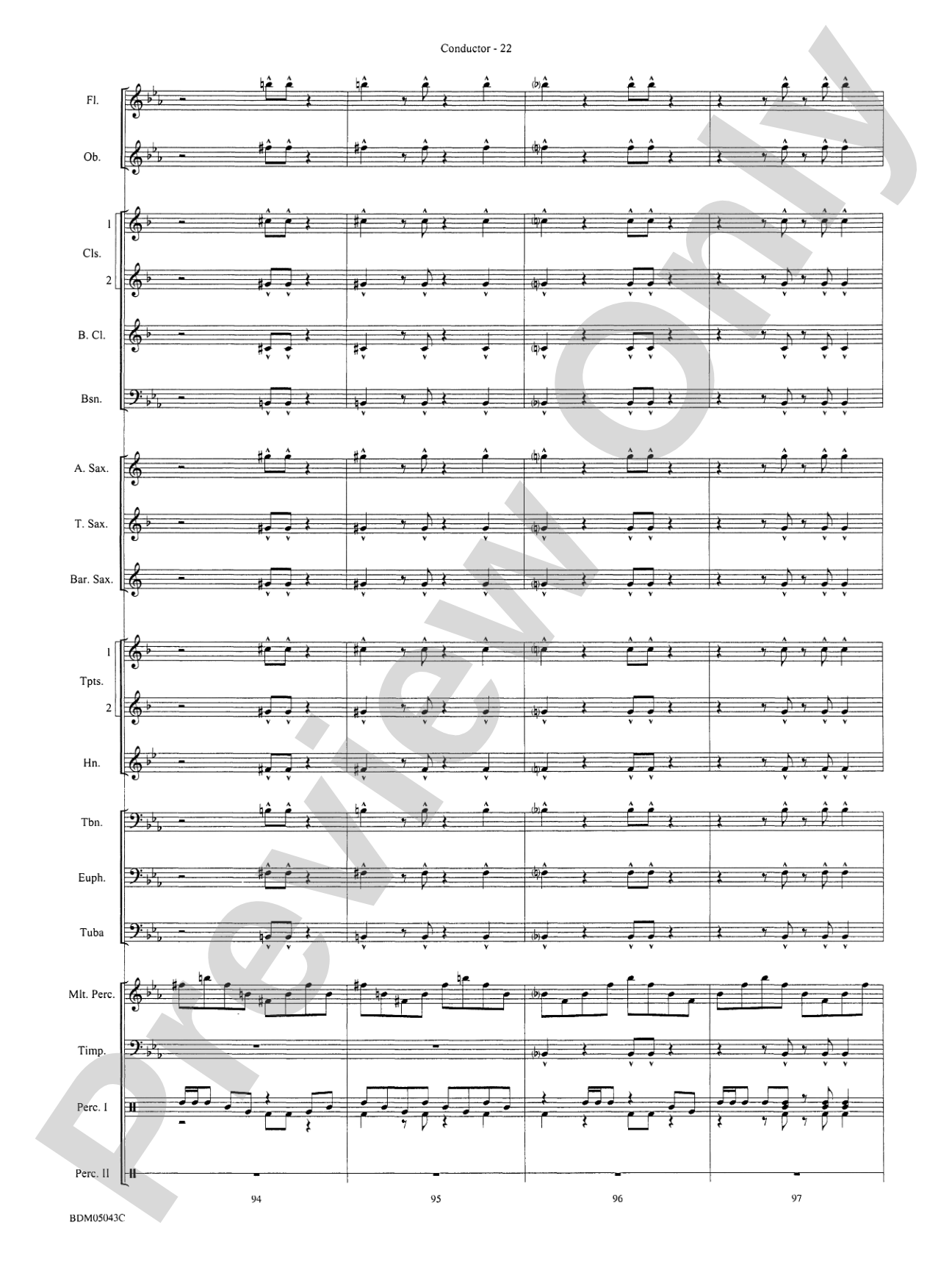 Abaco Overture: Concert Band Conductor Score & Parts
