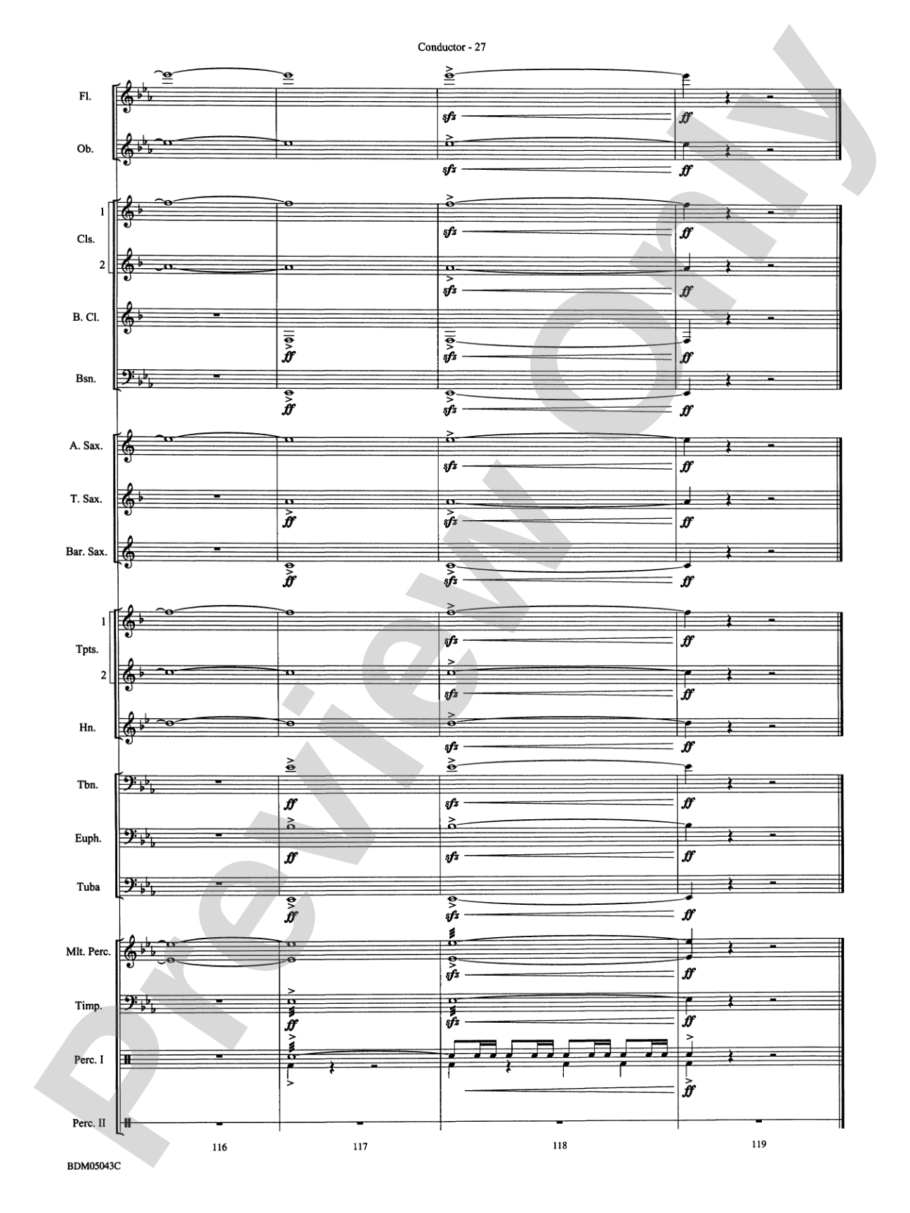 Abaco Overture: Concert Band Conductor Score & Parts
