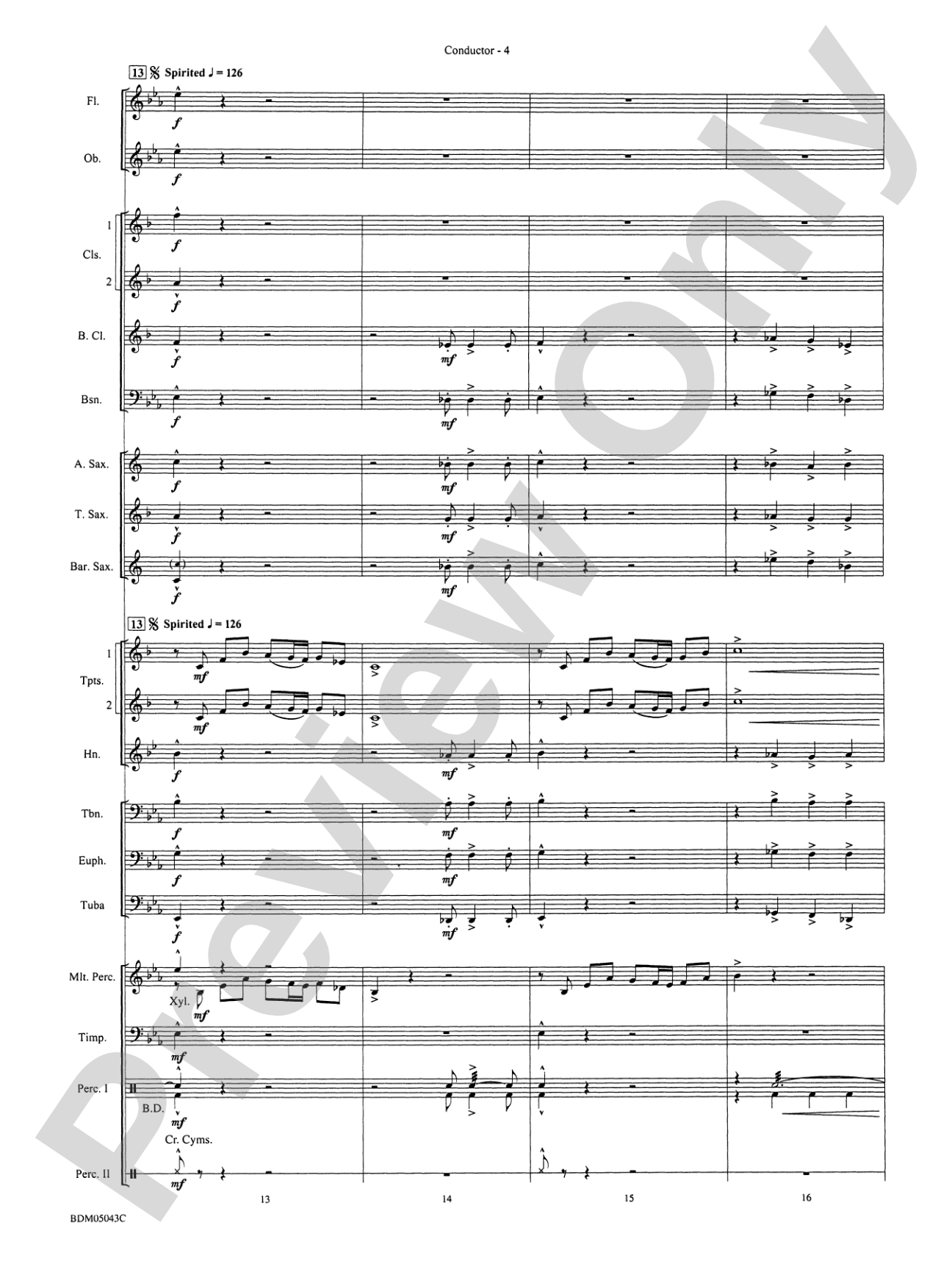 Abaco Overture: Concert Band Conductor Score & Parts